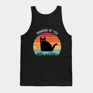 Scary Black Cat Thinking of You Tank Top